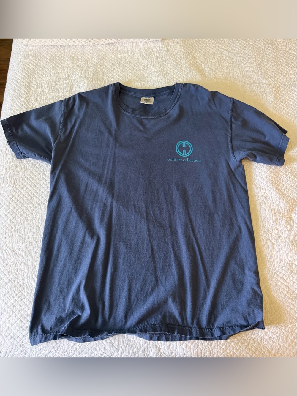 Comfort Colors Navy Blue Logo Tee